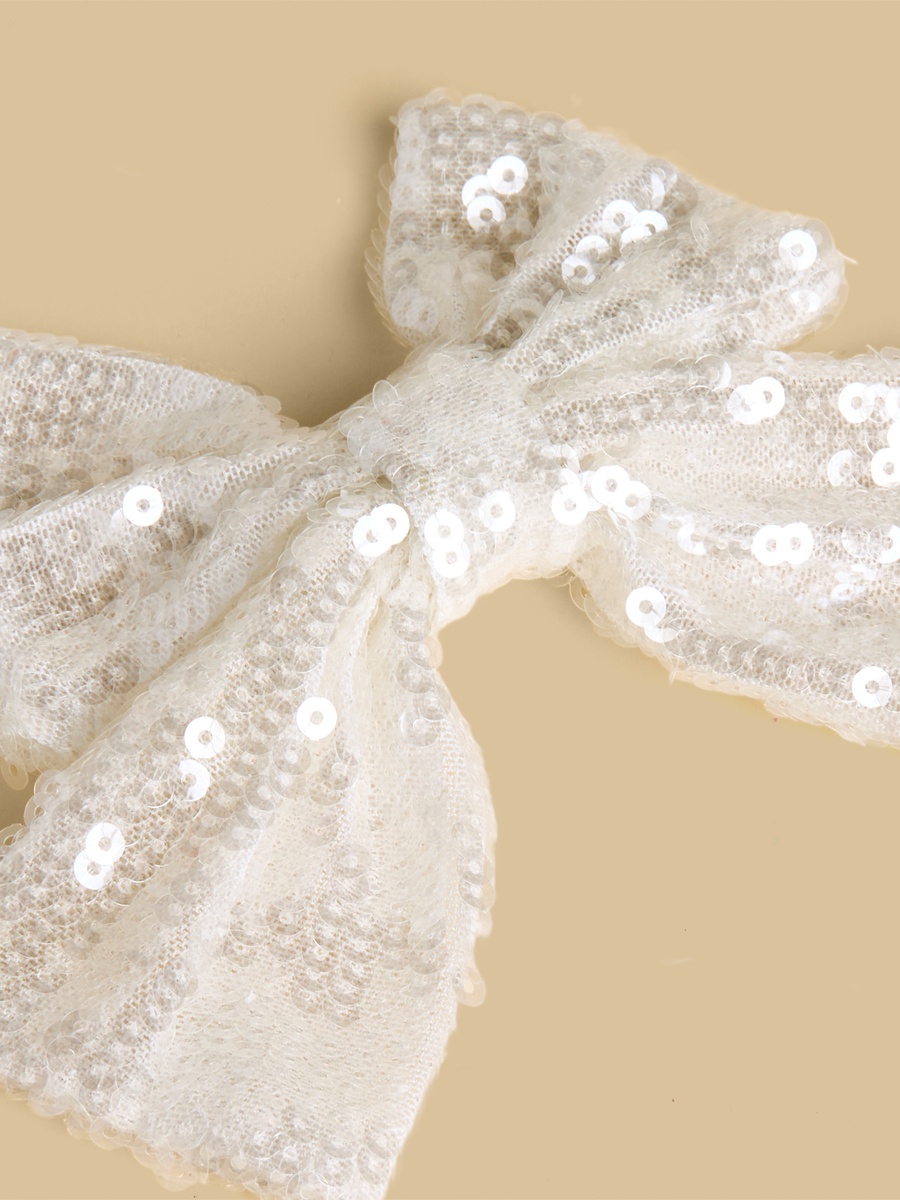Sequin Embellished Bow Hair Clip