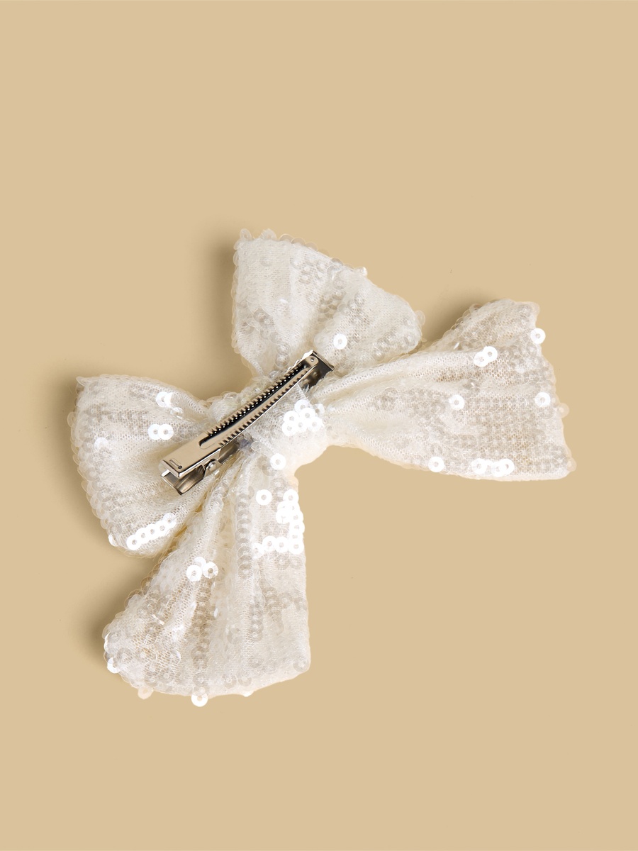 Sequin Embellished Bow Hair Clip