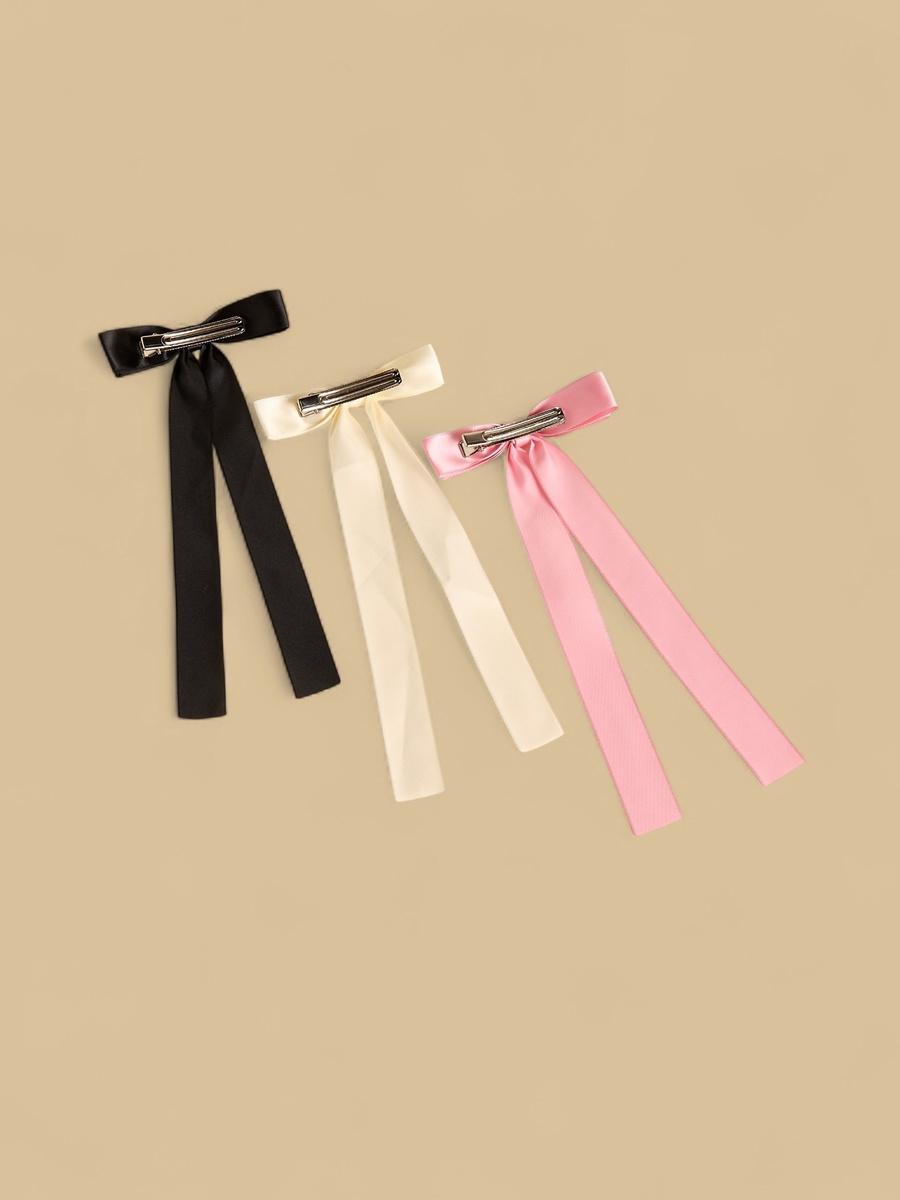 Pack of 3 - Bow Accent Hair Clip