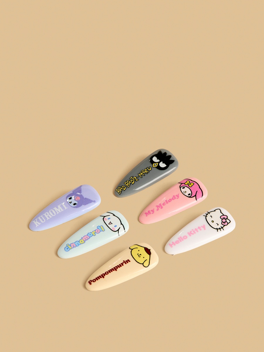 Pack of 6 - Hello Kitty and Friends Print Hair Clip