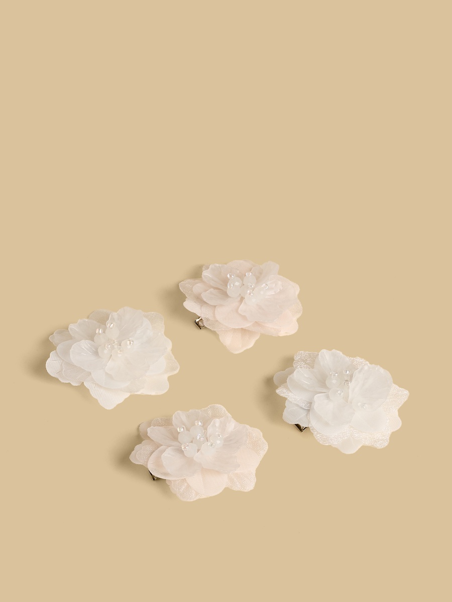 Pack of 4 - Floral Embellished Hair Clip