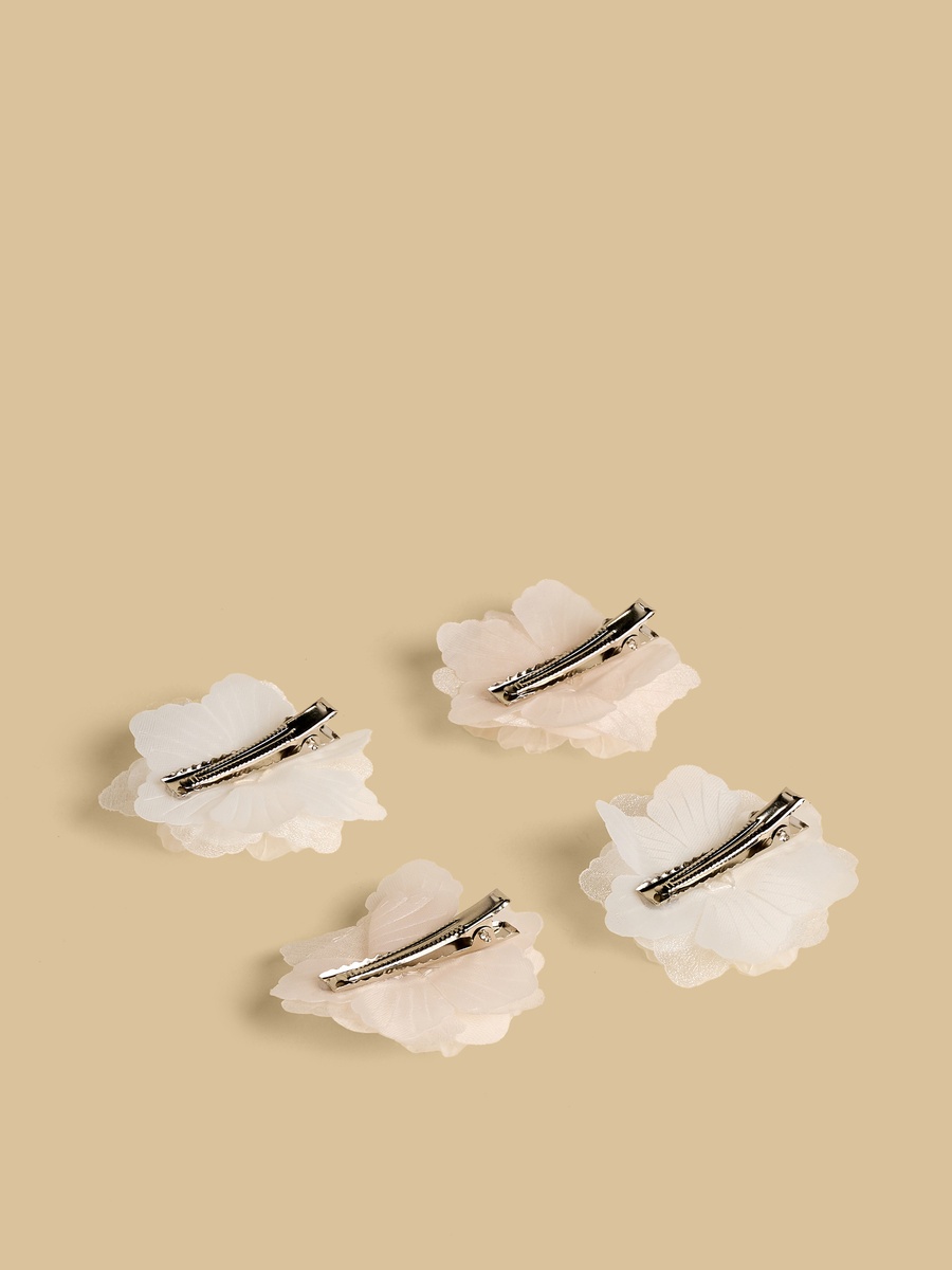 Pack of 4 - Floral Embellished Hair Clip