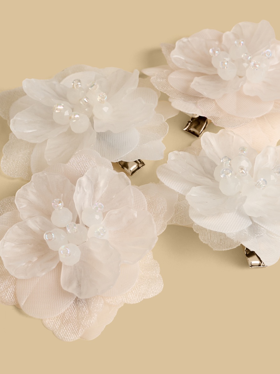 Pack of 4 - Floral Embellished Hair Clip