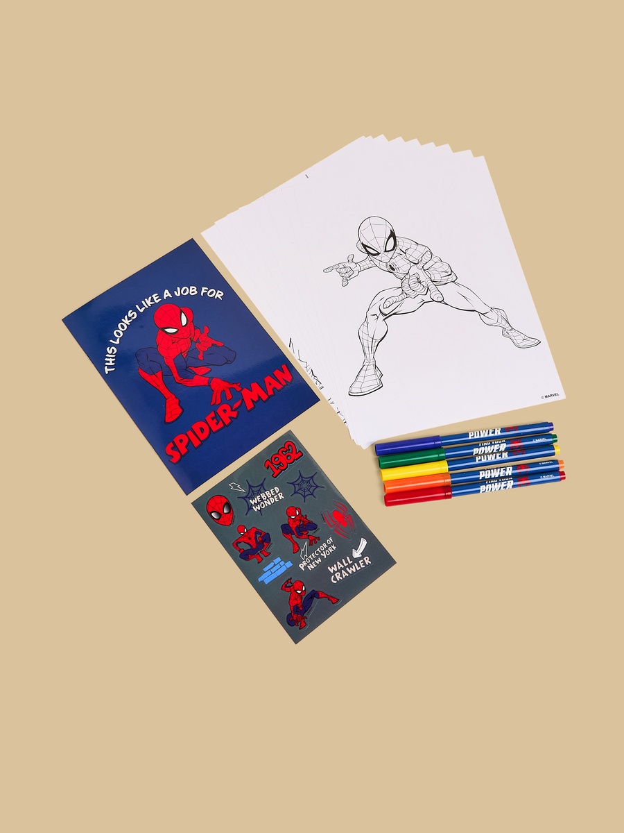 Spider-Man Print Colouring Set
