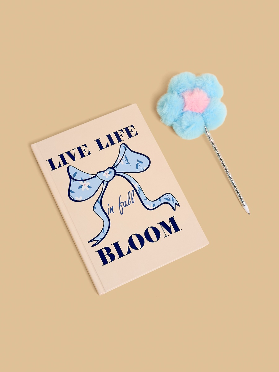 Slogan Print Notebook and Pen Set