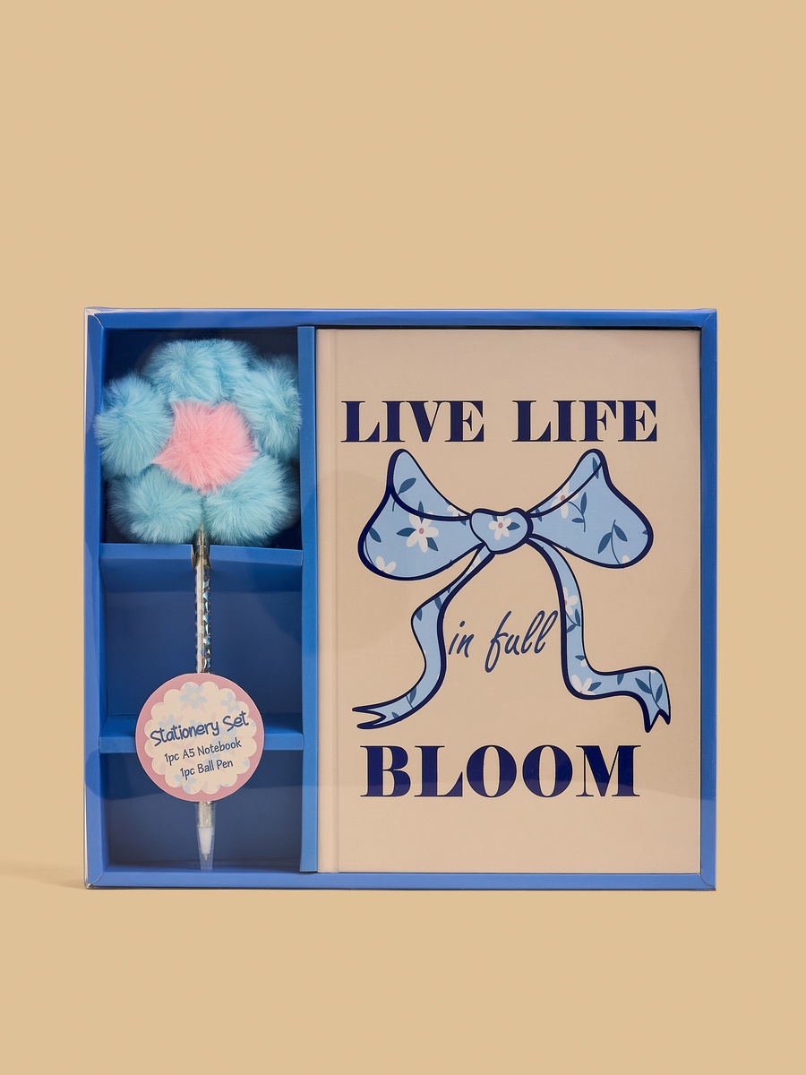 Slogan Print Notebook and Pen Set