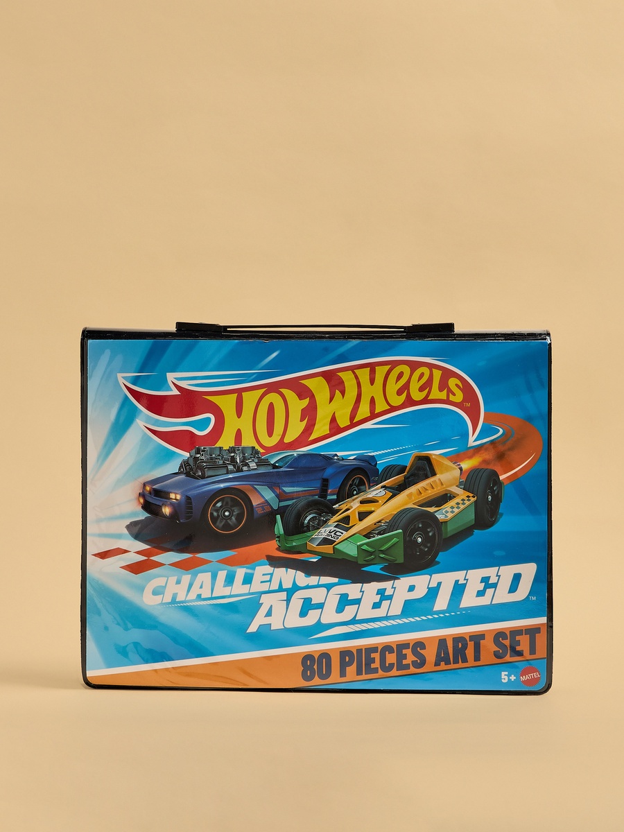 Hot Wheels Print 80-Piece Colouring Set