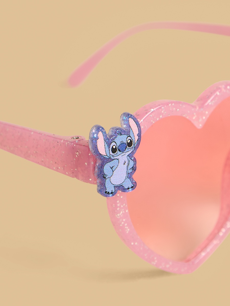 Stitch Accent Heart Shaped Sunglasses