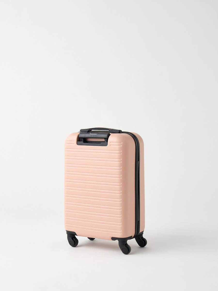 Textured Hardcase Trolley Bag with Wheels and Retractable Handle