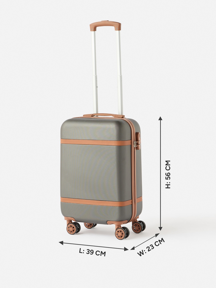 Textured Hardcase Trolley Bag with Retractable Handle