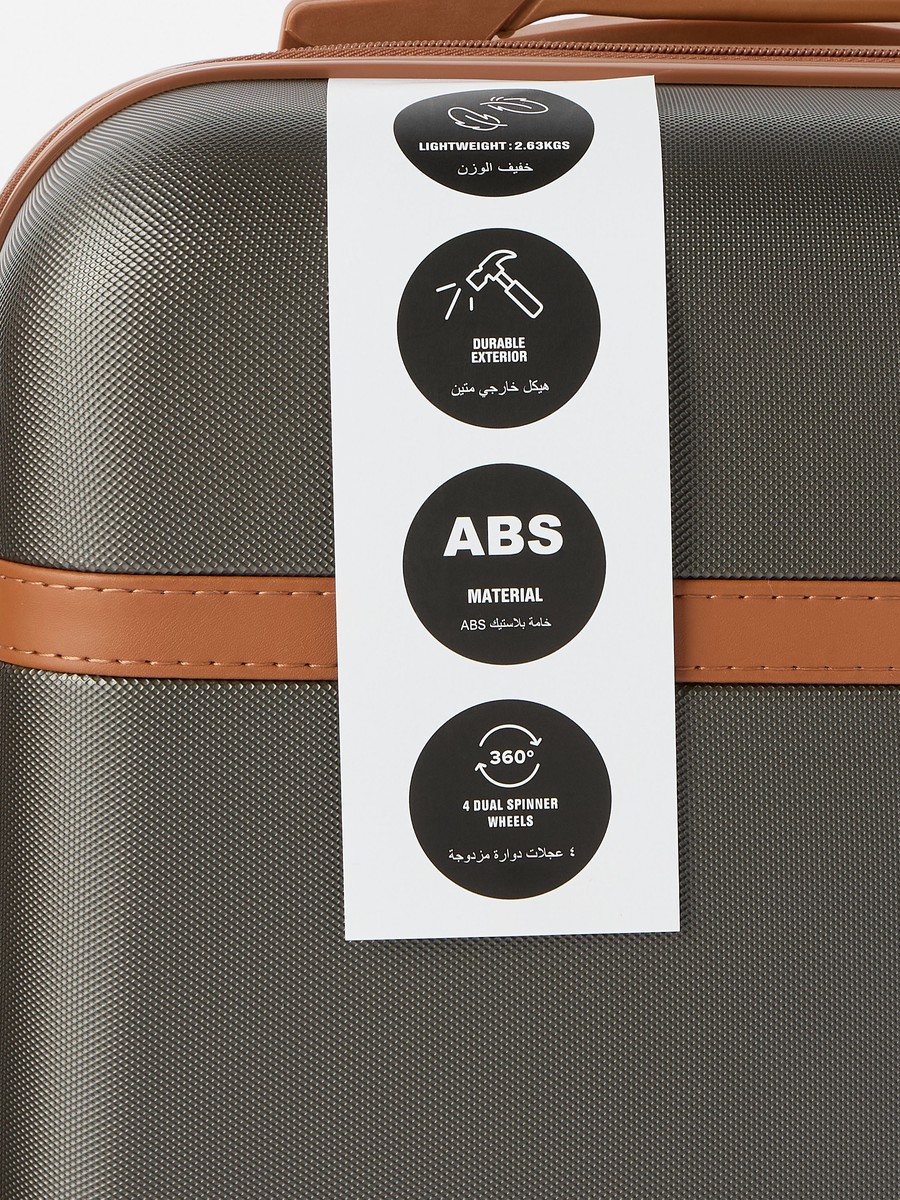 Textured Hardcase Trolley Bag with Retractable Handle
