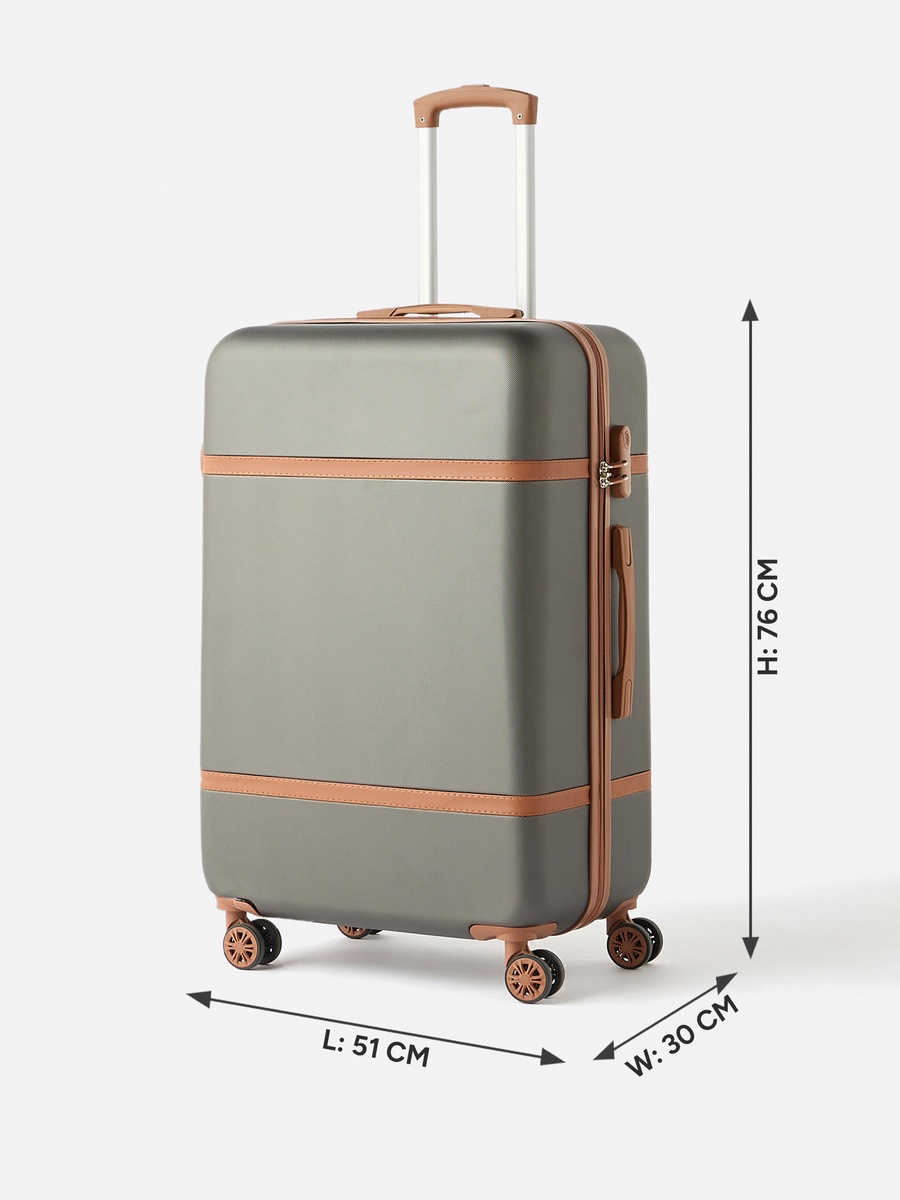 Textured Hardcase Trolley Bag with Retractable Handle