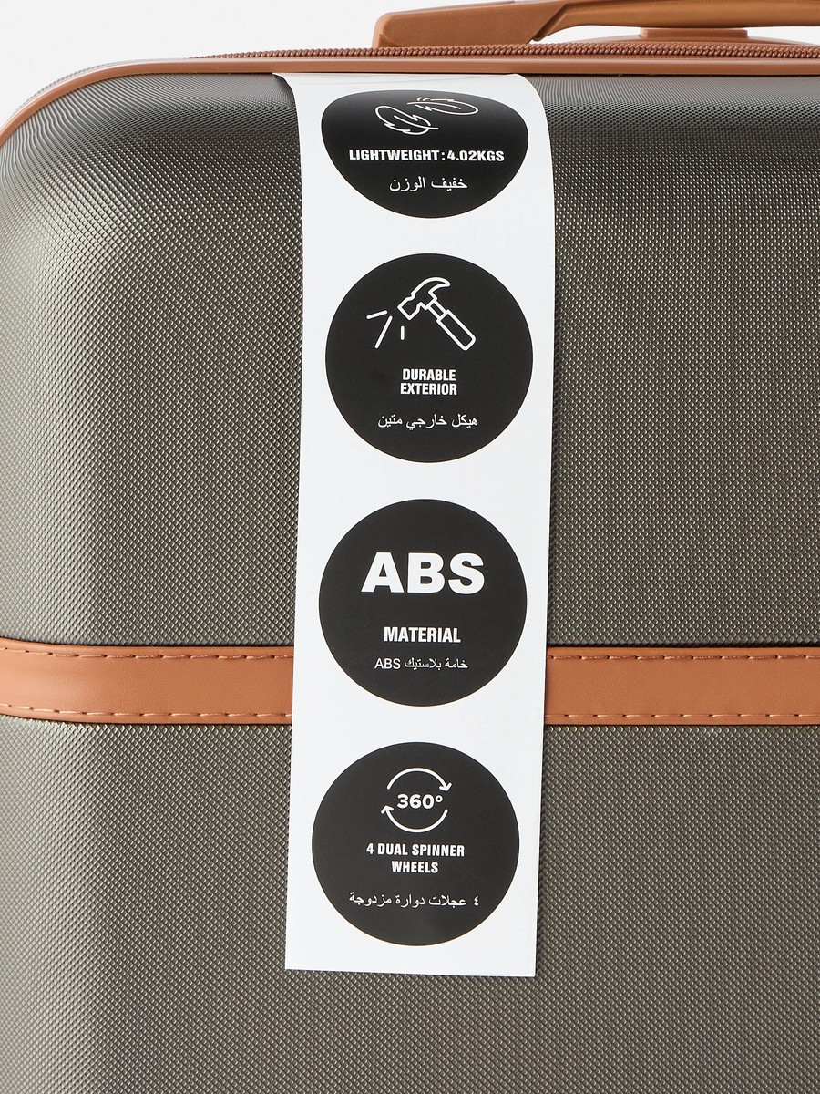 Textured Hardcase Trolley Bag with Retractable Handle