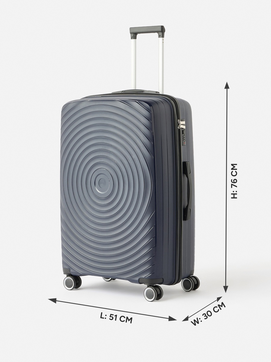 Textured Hardcase Trolley Bag with Retractable Handle