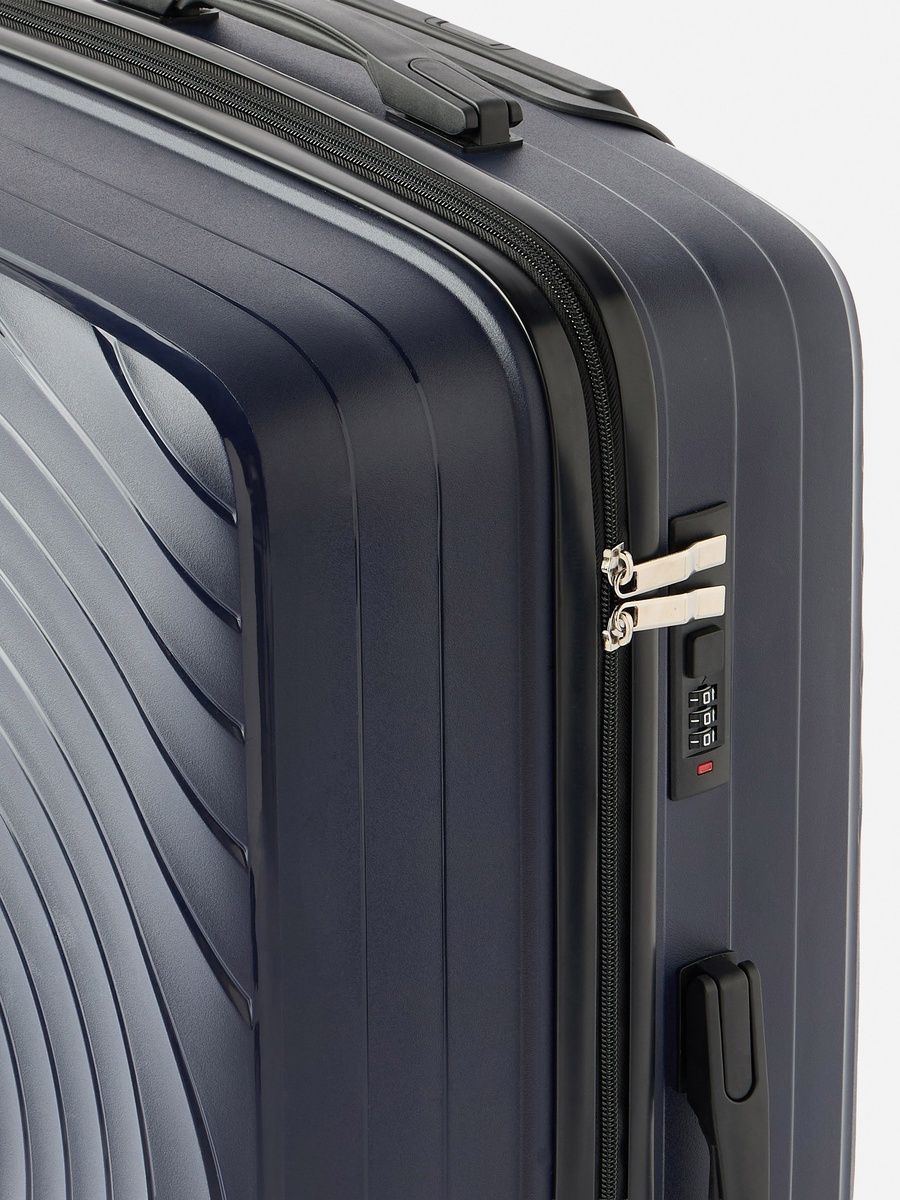 Textured Hardcase Trolley Bag with Retractable Handle