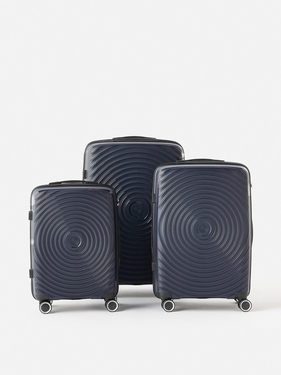 Textured Hardcase Trolley Bag with Retractable Handle