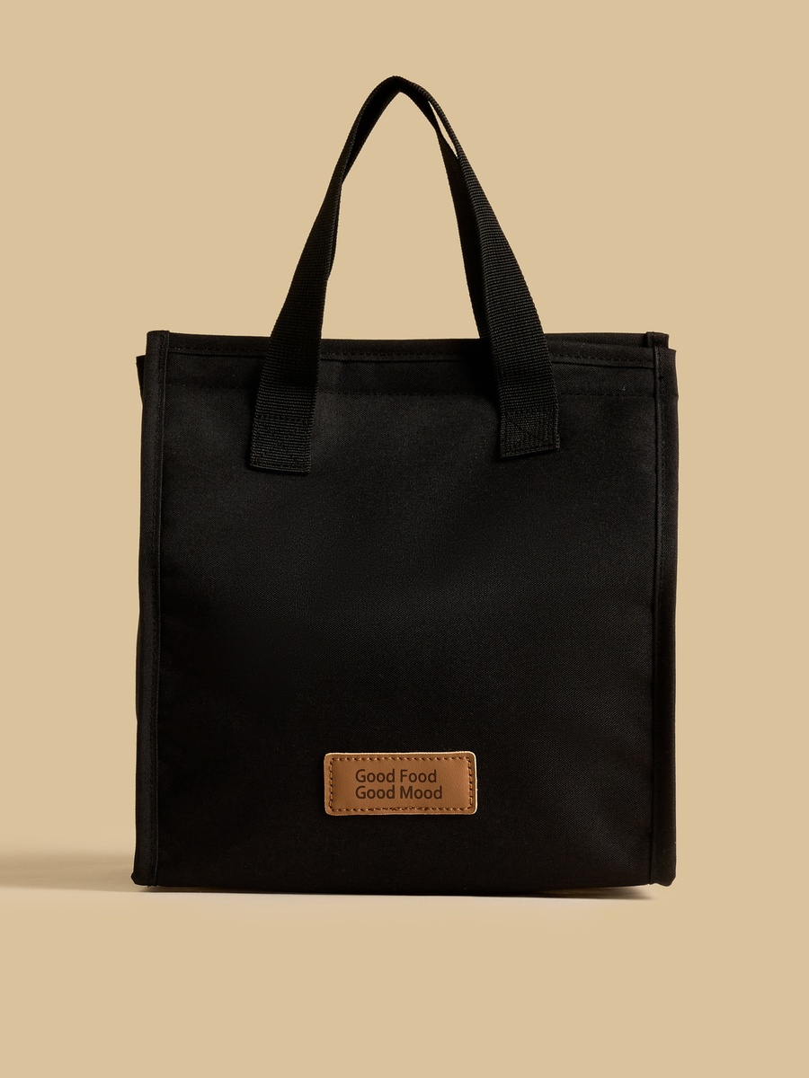 Textured Lunch Bag with Double Handle
