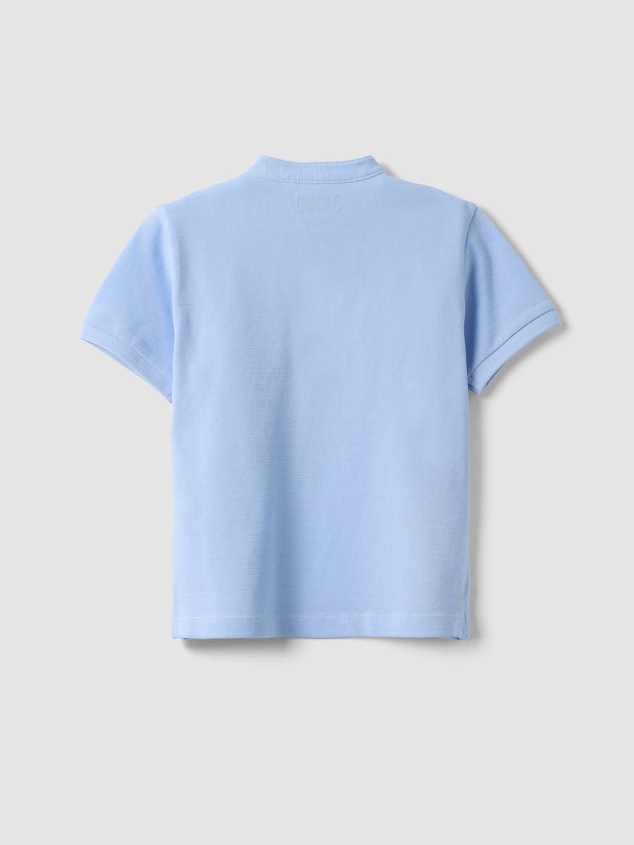 Kids Blue Regular Fit Cotton Polo