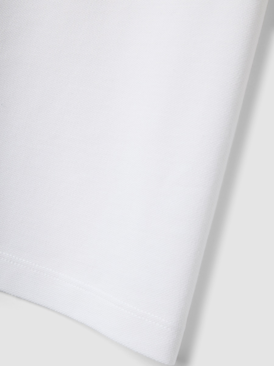 Kids White Organic Cotton Regular Fit Polo