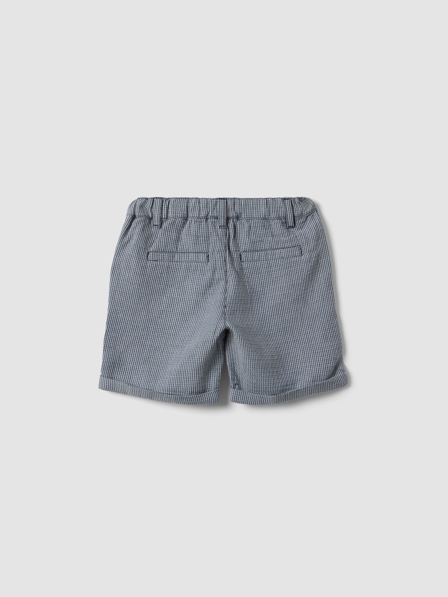 Kids Checked Cotton Regular Fit Shorts