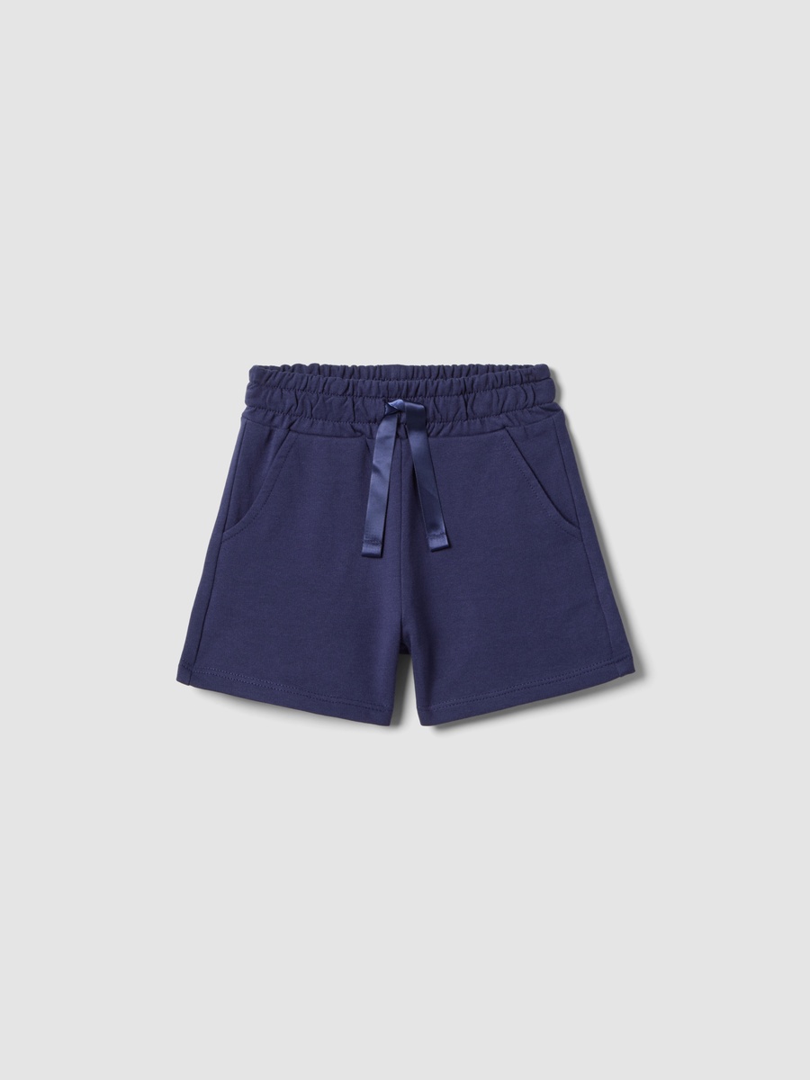 Girls Blue Regular Fit Pure Cotton Shorts