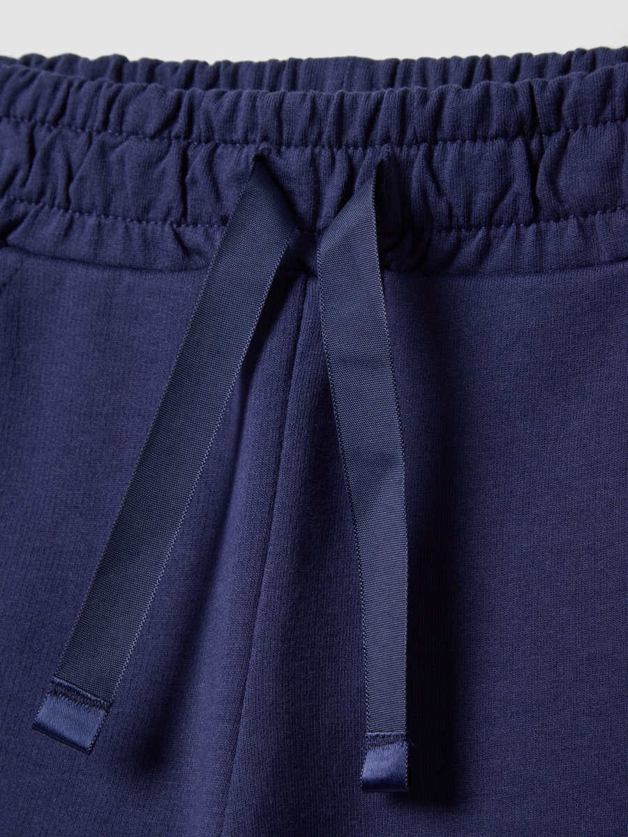 Girls Blue Regular Fit Pure Cotton Shorts