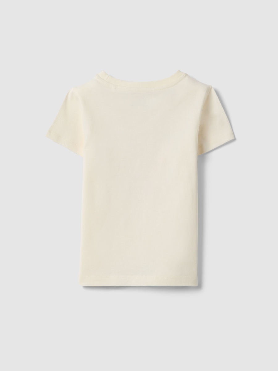 Girls Beige Pure Cotton Cherry Print T-Shirt