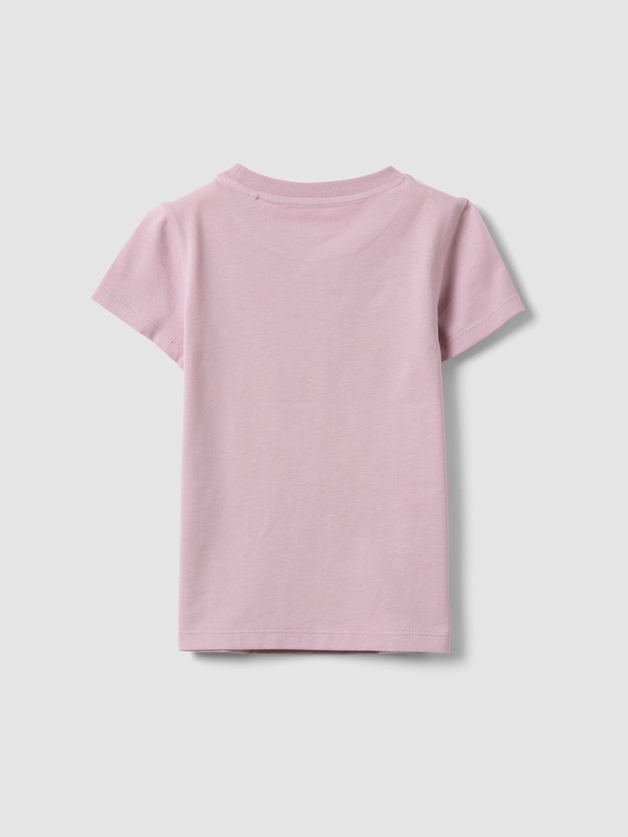  Girls Pink Cotton Graphic Print T-Shirt
