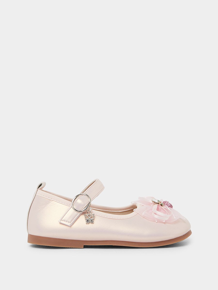 Girls Embellished Buckle Ballerina Shoes