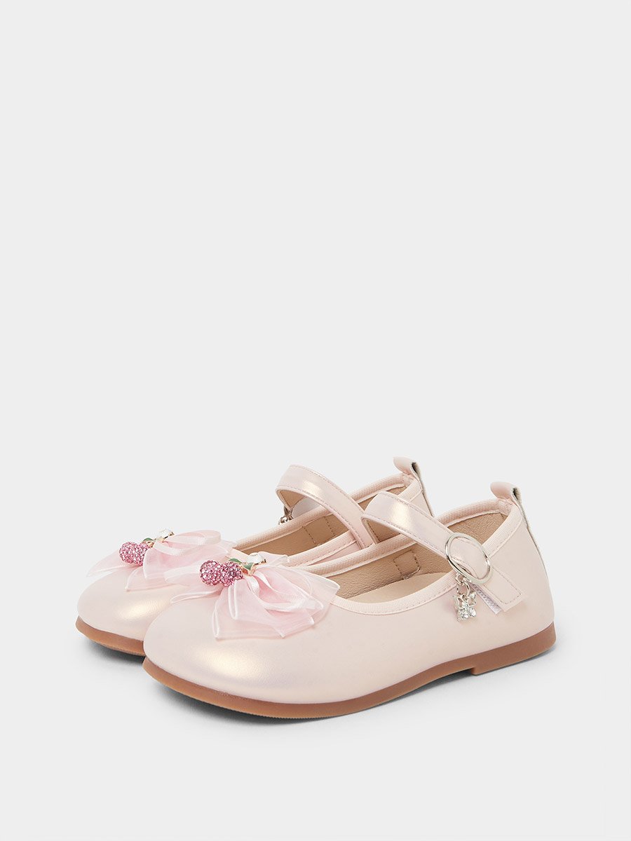 Girls Embellished Buckle Ballerina Shoes