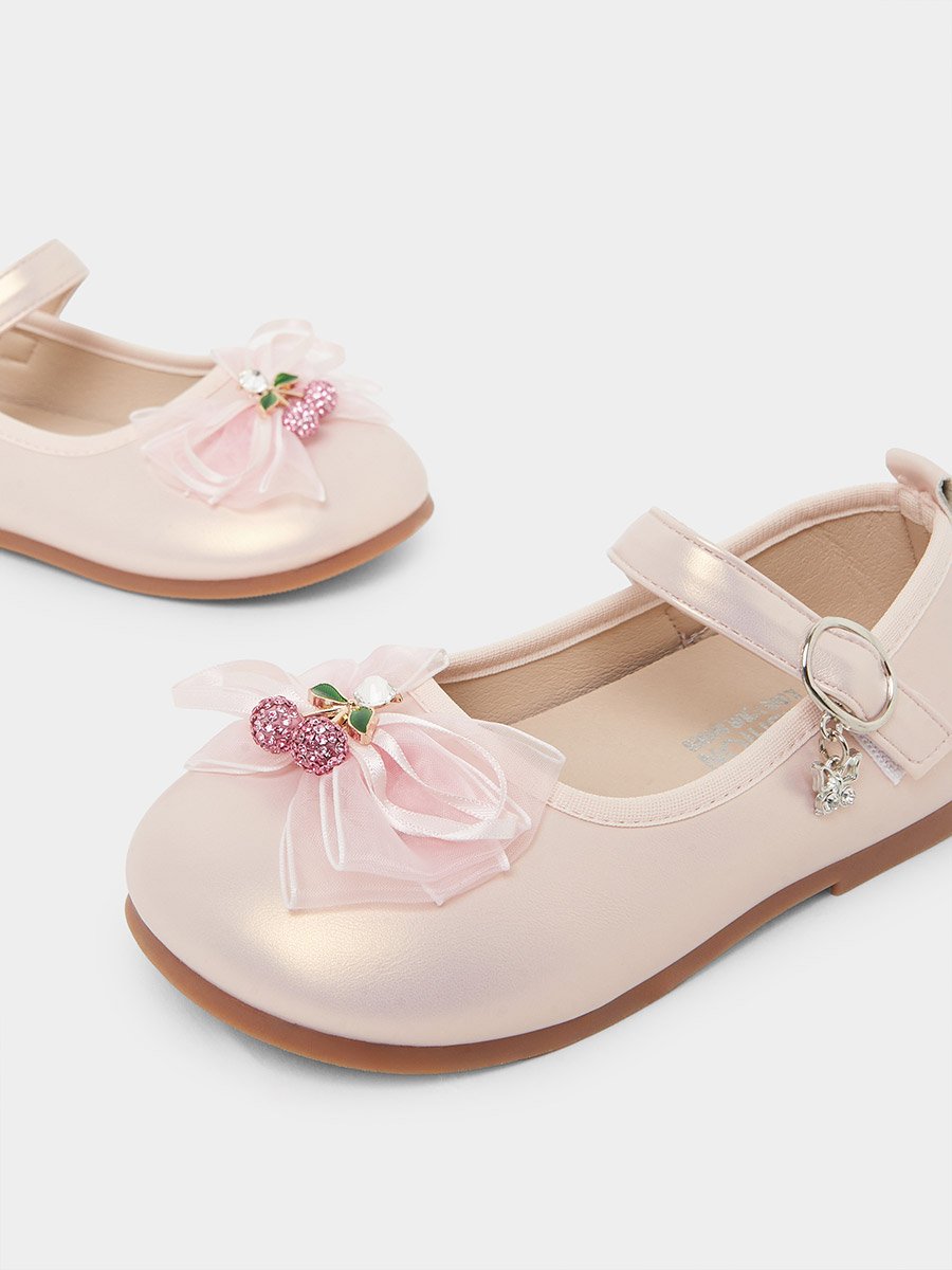 Girls Embellished Buckle Ballerina Shoes