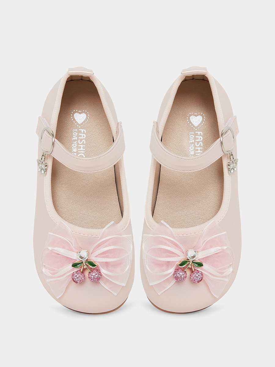 Girls Embellished Buckle Ballerina Shoes