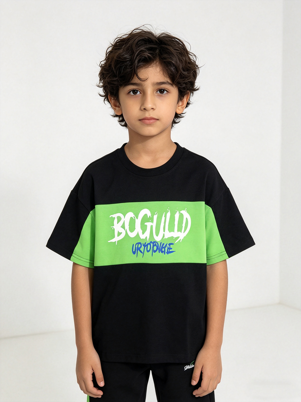 Boys Graphic Panel Cotton T-Shirt