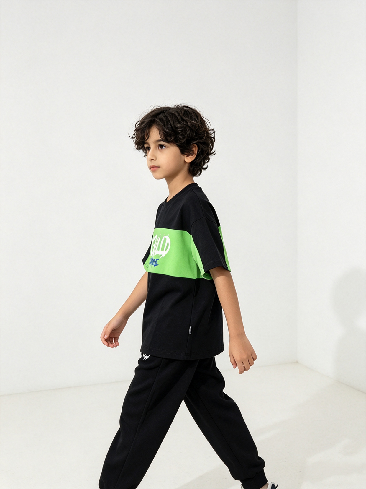 Boys Graphic Panel Cotton T-Shirt