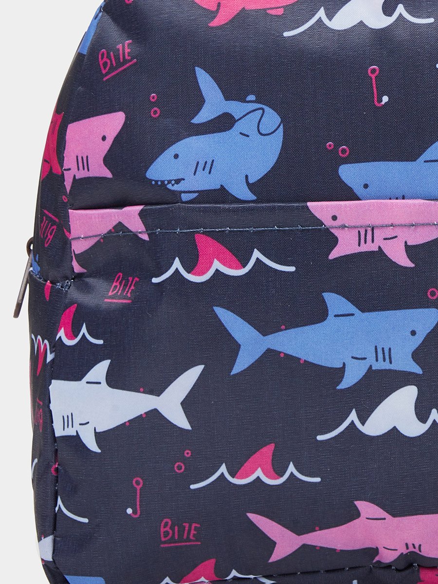 Boys Nave Blue Graphic Print Lunch Bag