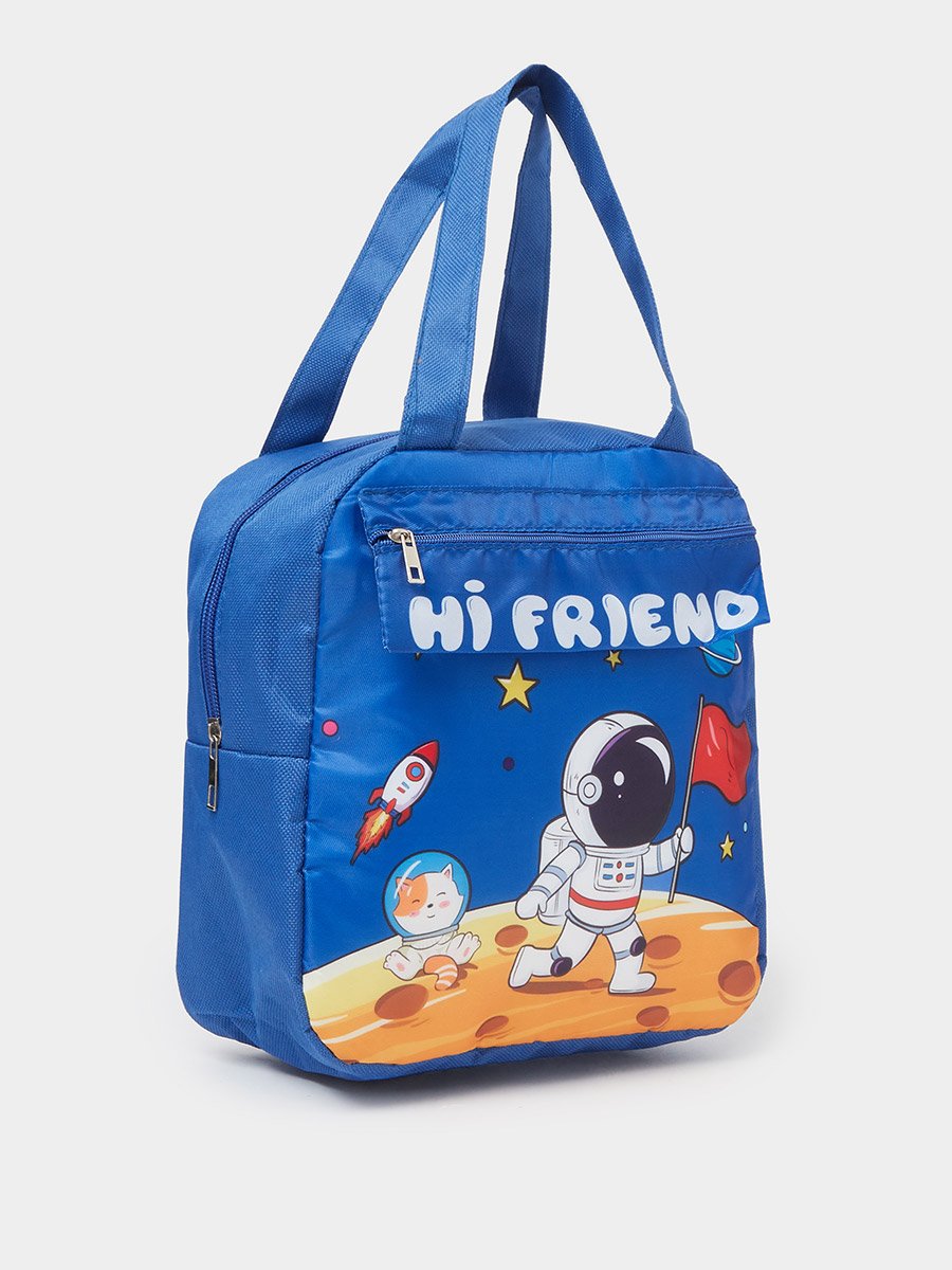 Boys Blue Graphic Print Lunch Bag