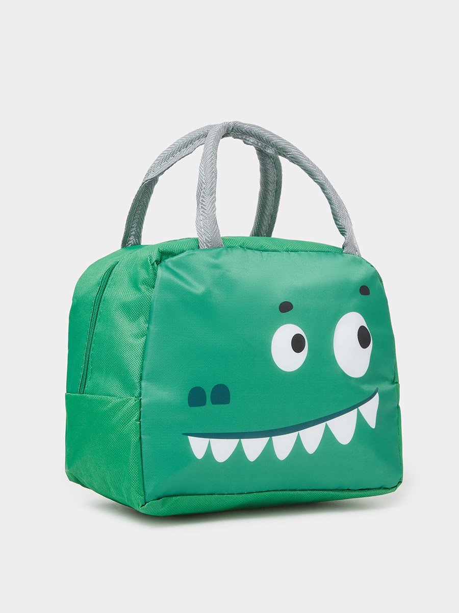 Boys Green Graphic Print Lunch Bag