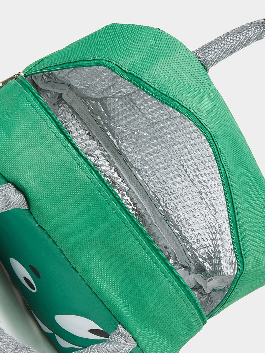 Boys Green Graphic Print Lunch Bag