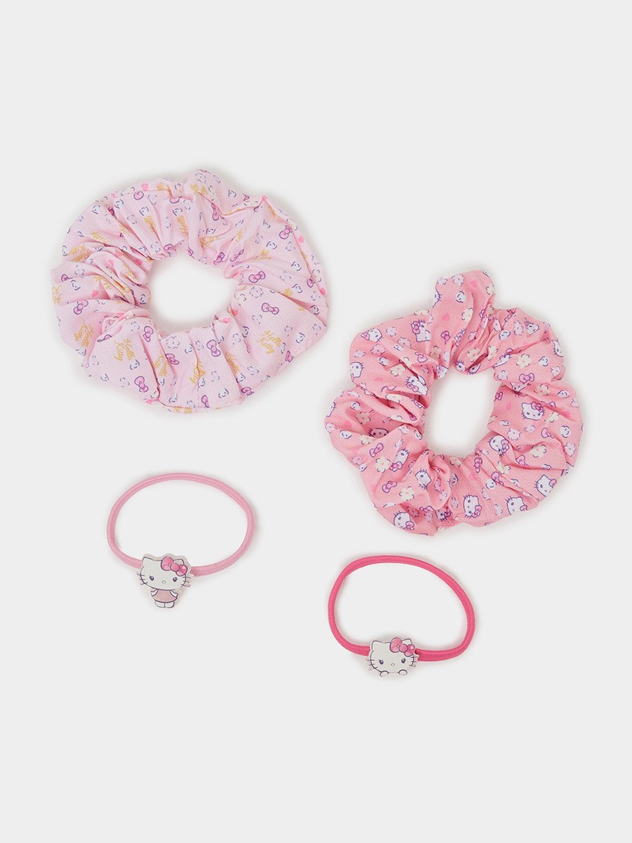 Set of 4 - Hello Kitty Roll Hair Ties