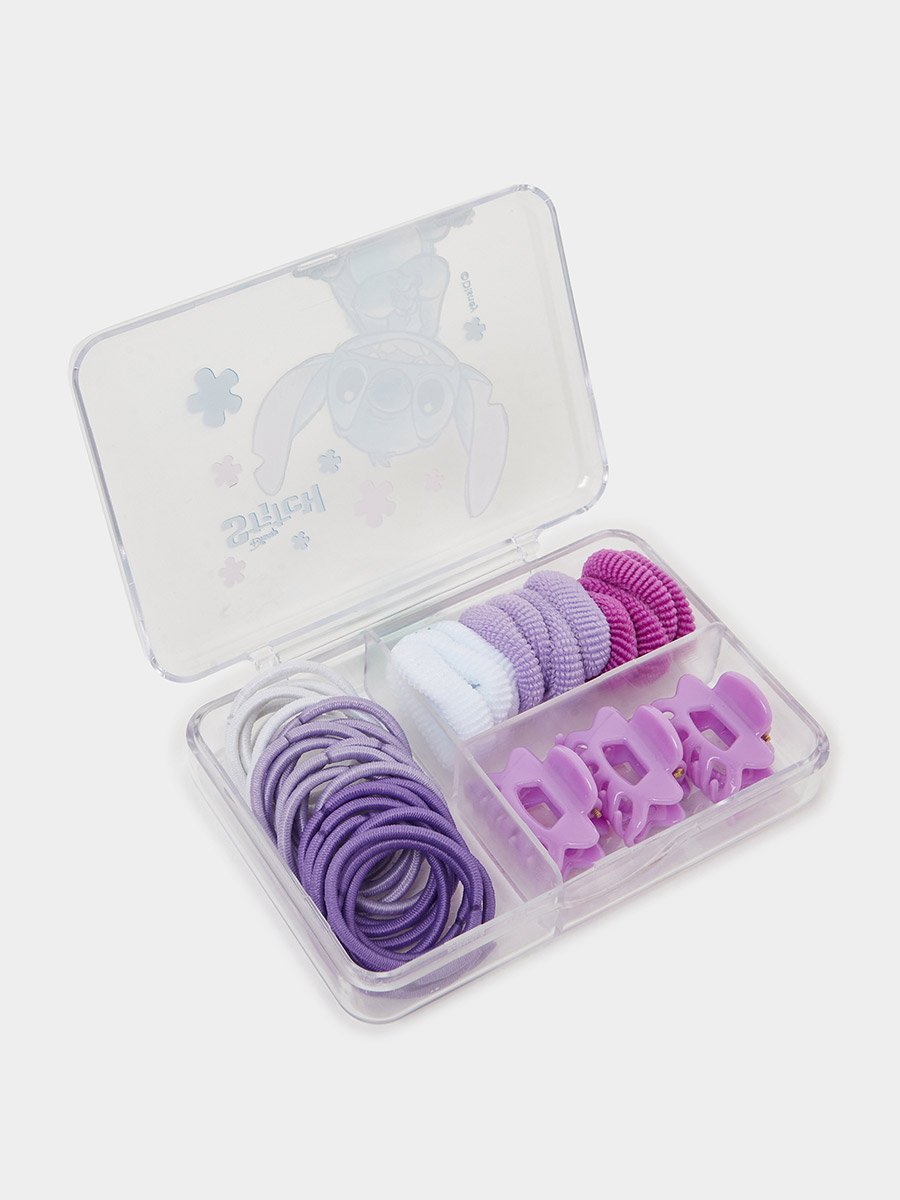 46-Piece Lilo And Stitch Hair Elastic And Claw Clip Set