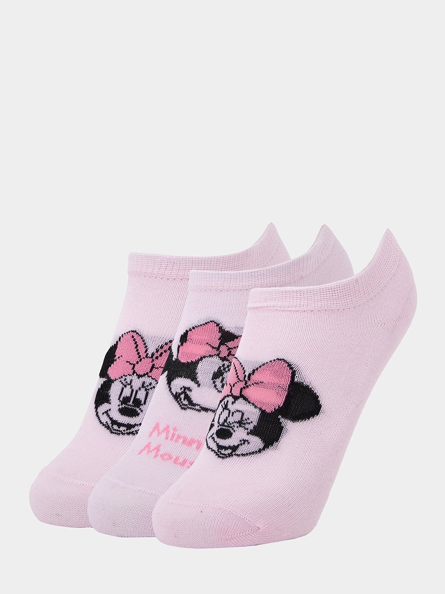 Girls Set of 3 - Minnie Mouse Ankle Socks
