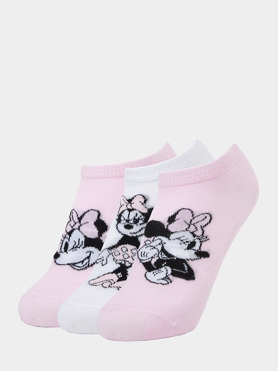 Girls Set of 3 - Minnie Mouse Ankle Socks
