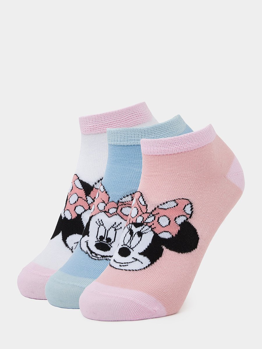 Girls Set of 3 - Minnie Mouse Ankle Socks