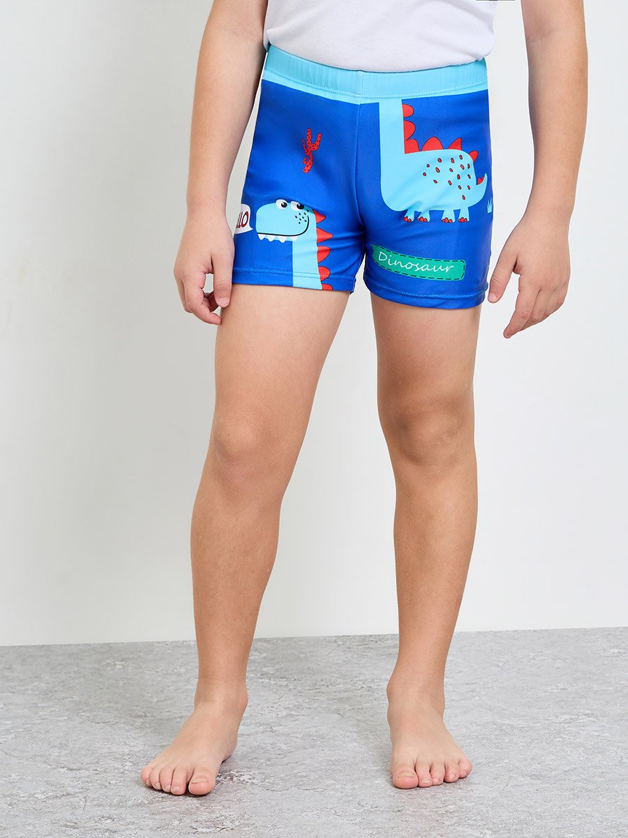 Teens Dinosaur Print Swim Shorts