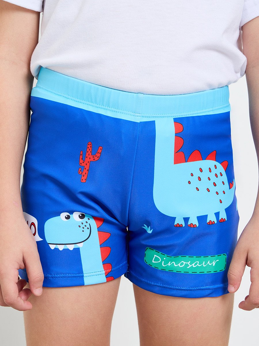 Teens Dinosaur Print Swim Shorts