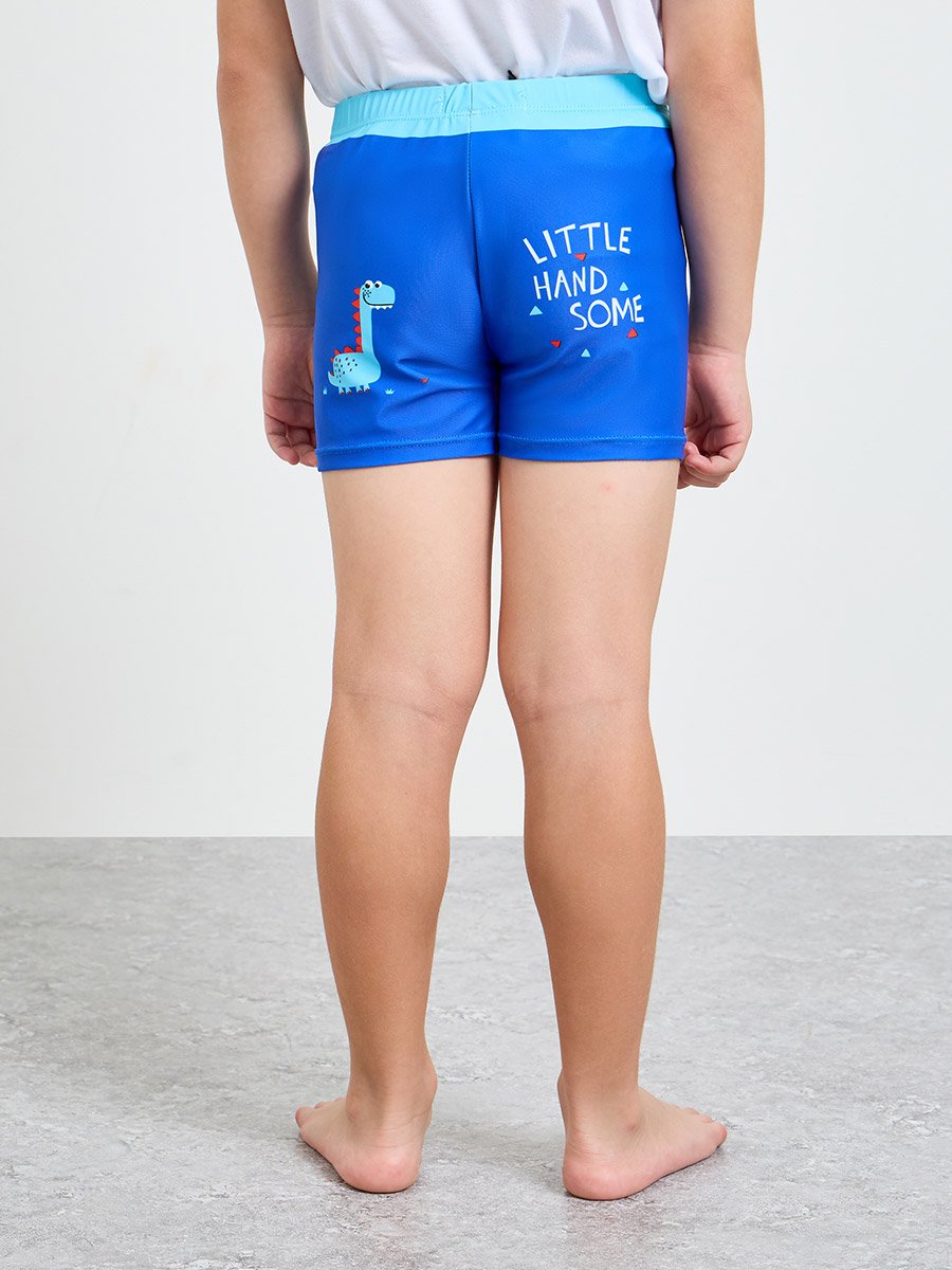 Teens Dinosaur Print Swim Shorts