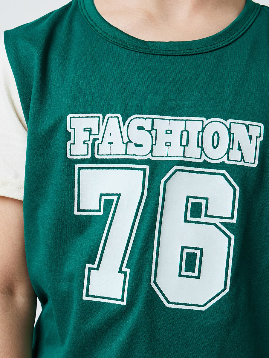 Boys Green Graphic T-Shirt and Shorts Sport Set
