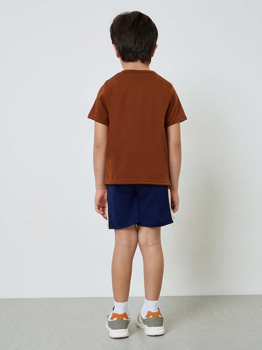 Boys Color Block T-Shirt and Shorts Set