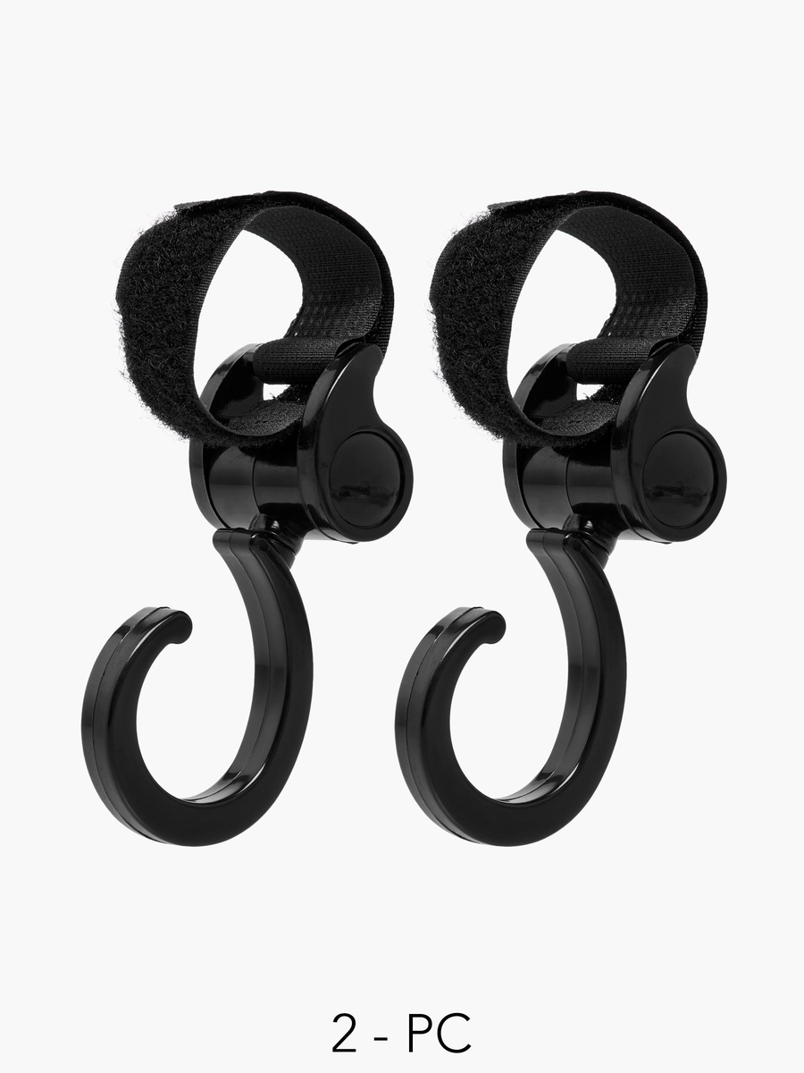 2-Piece Adjustable Rotating Buggy Hooks Set