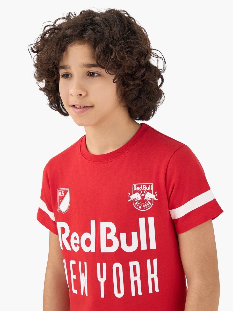 Disney Cotton Crew Neck Short Sleeves Pyjama Set with New York Red Bulls Print